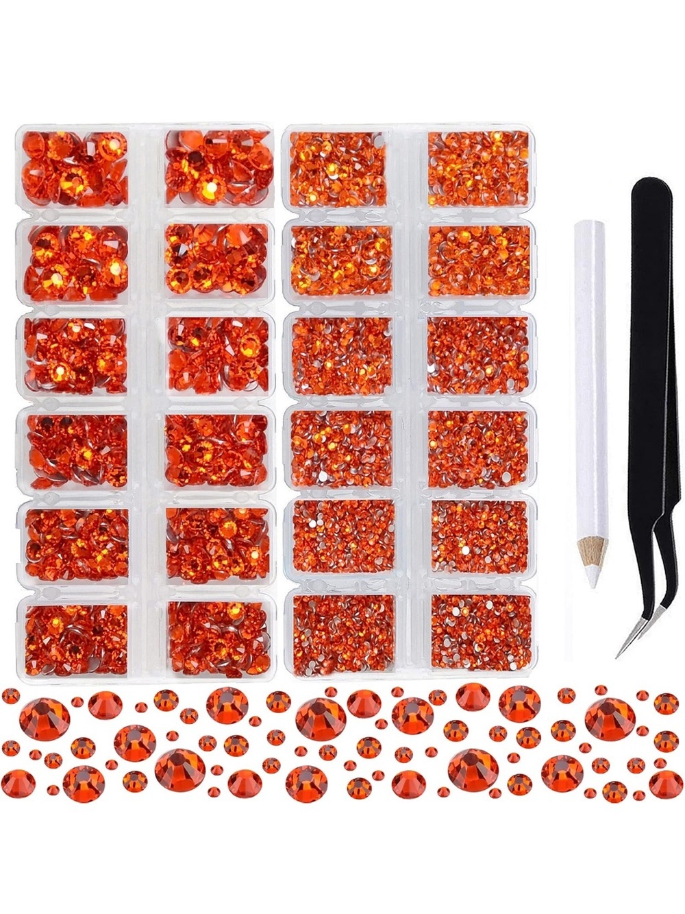 Red Rhinestones Light Siam 8000pc Set